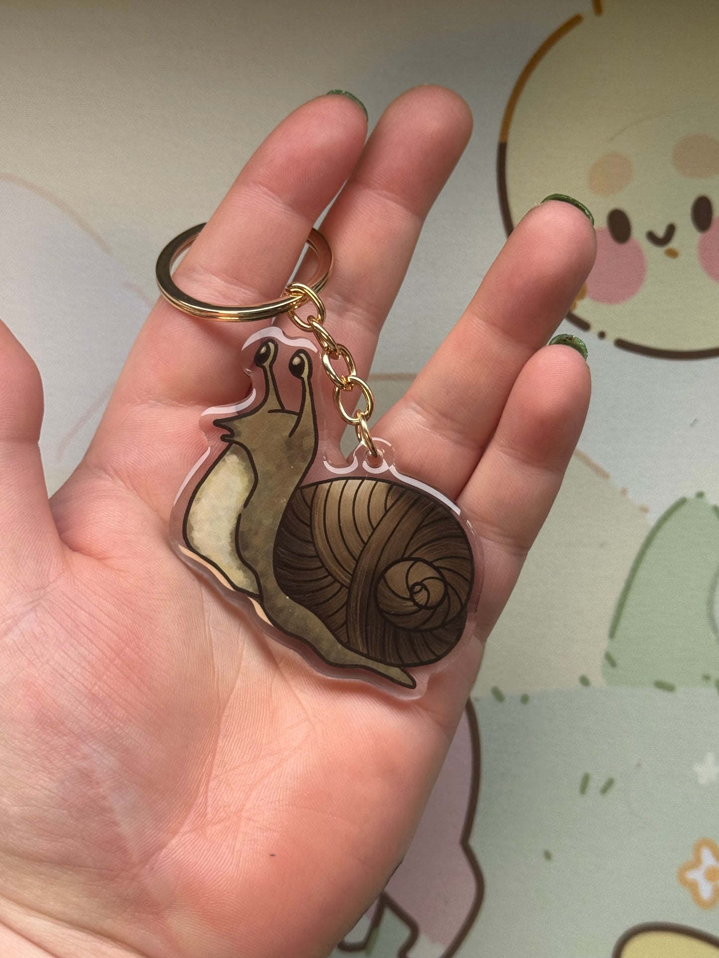 Snail keyring