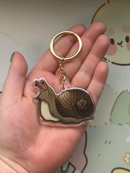 Snail keyring