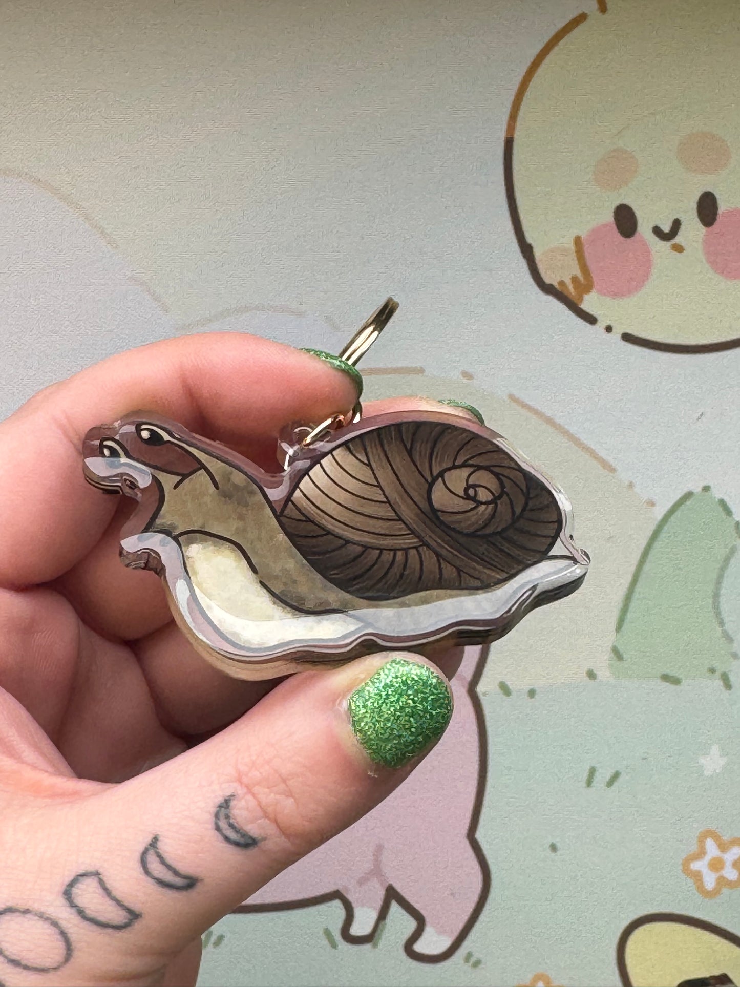 Snail keyring