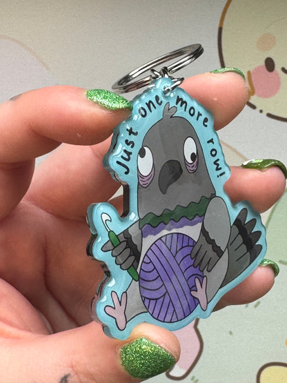 Pigeon keyring- Just one more row