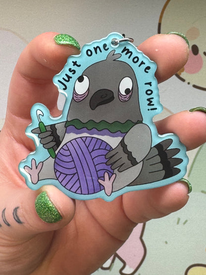 Pigeon keyring- Just one more row