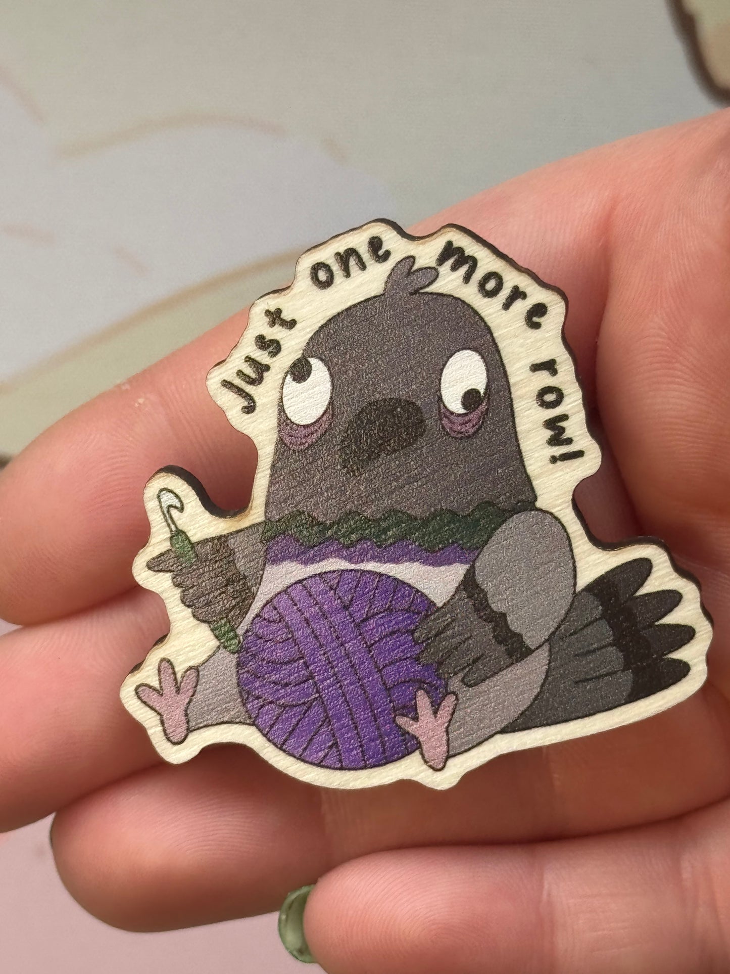 Pigeon wooden pin- just one more row