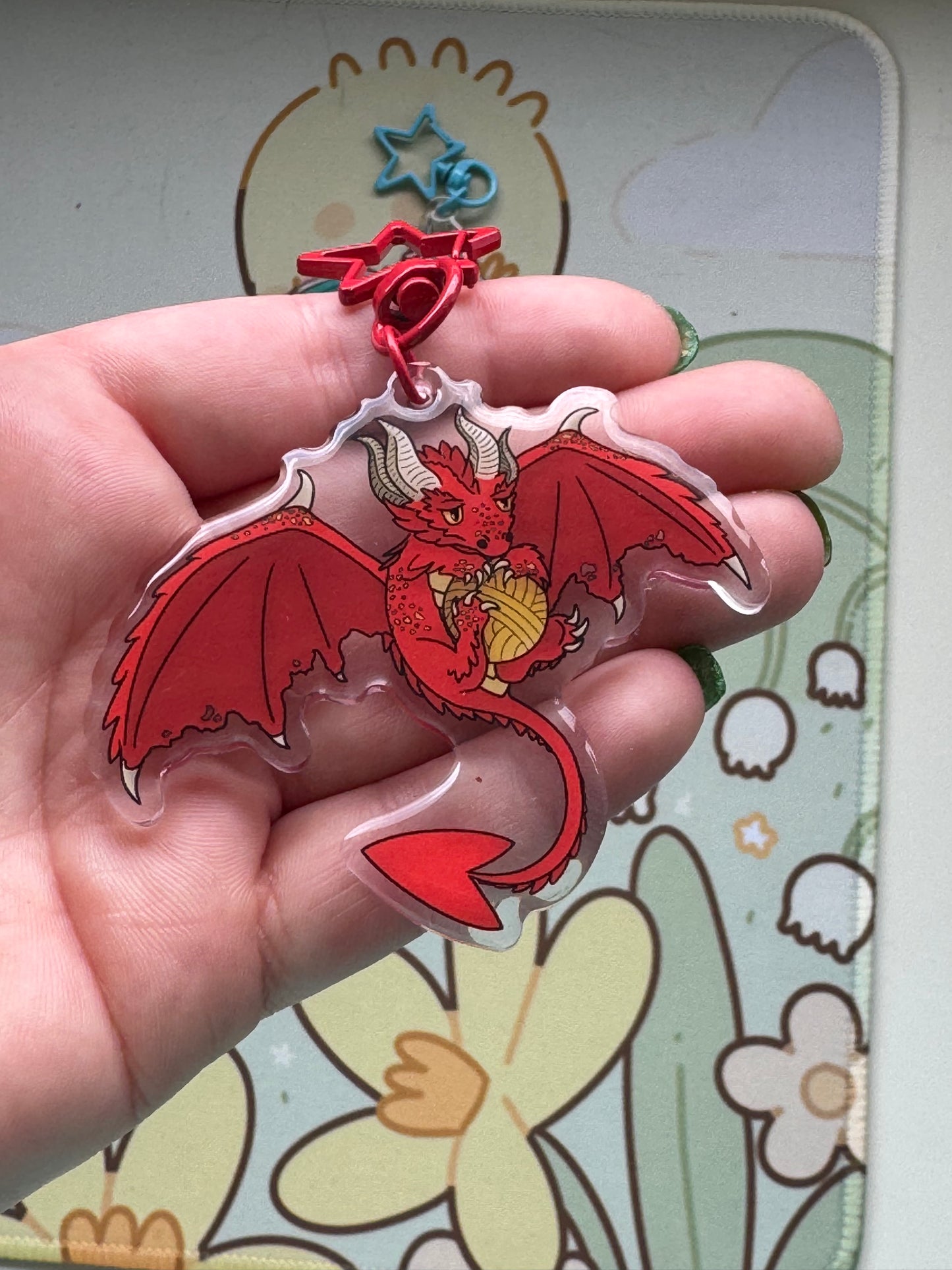 Red fire dragon keyring- Set02