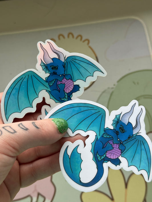 Blue dragon sticker