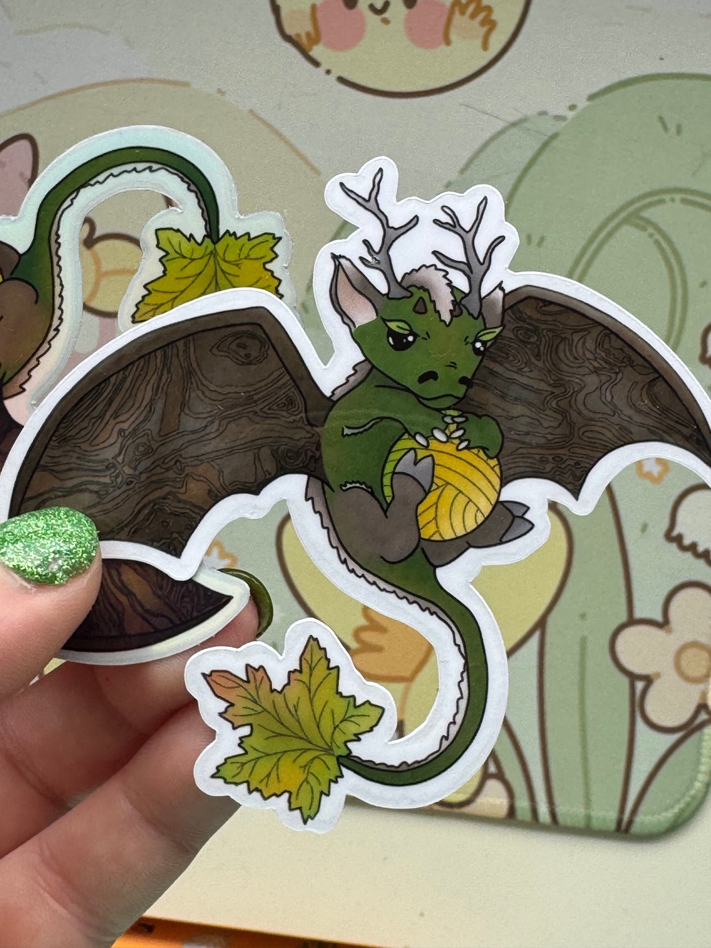 Green dragon sticker