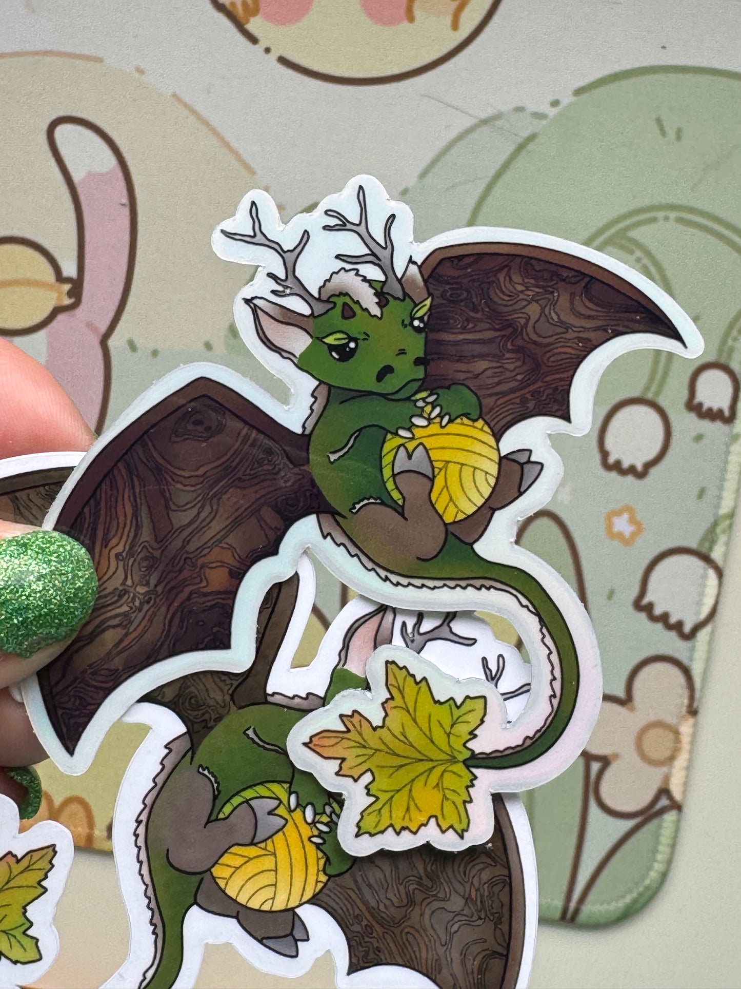 Green dragon sticker