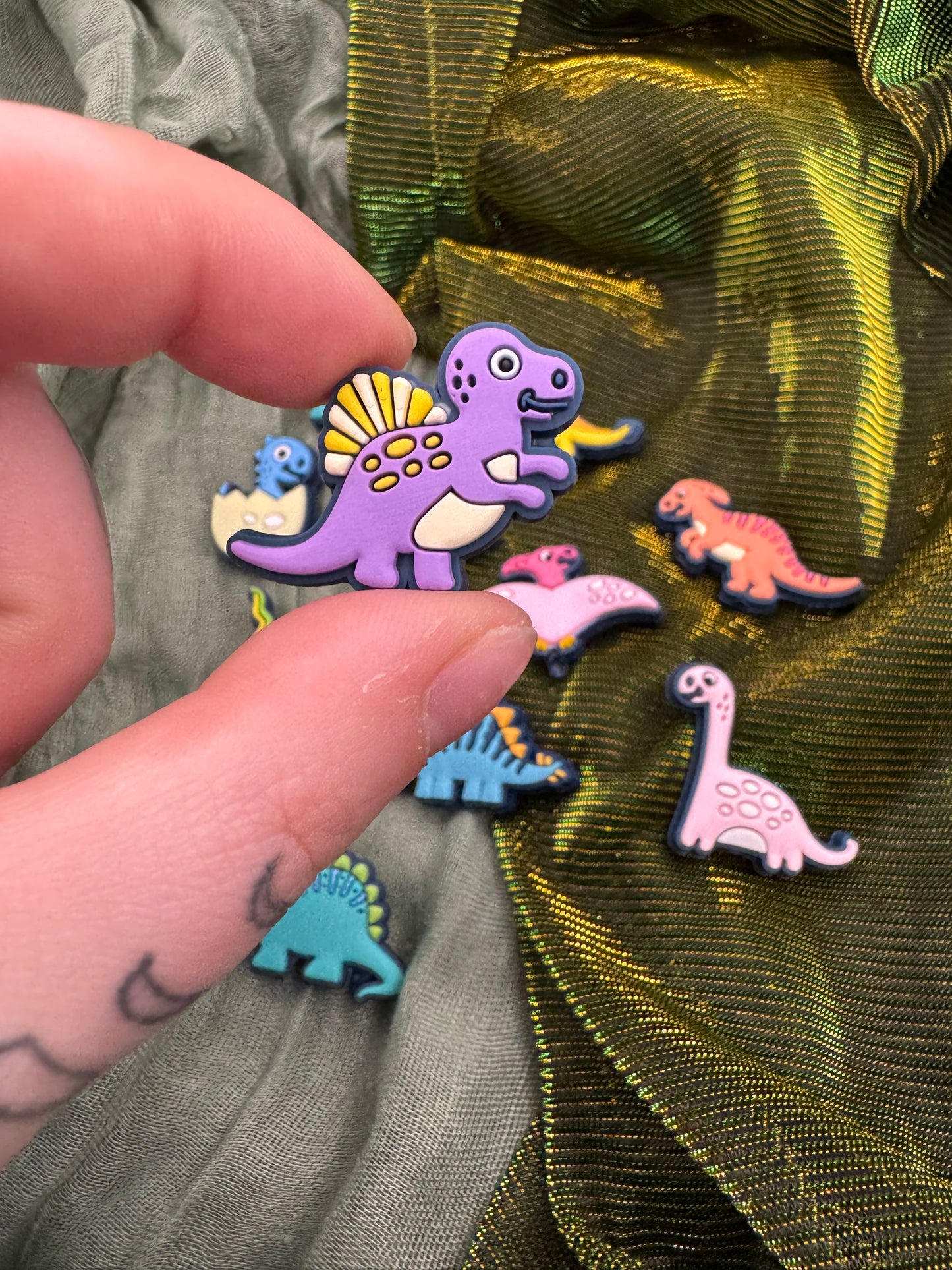 Dinosaur crochet hook