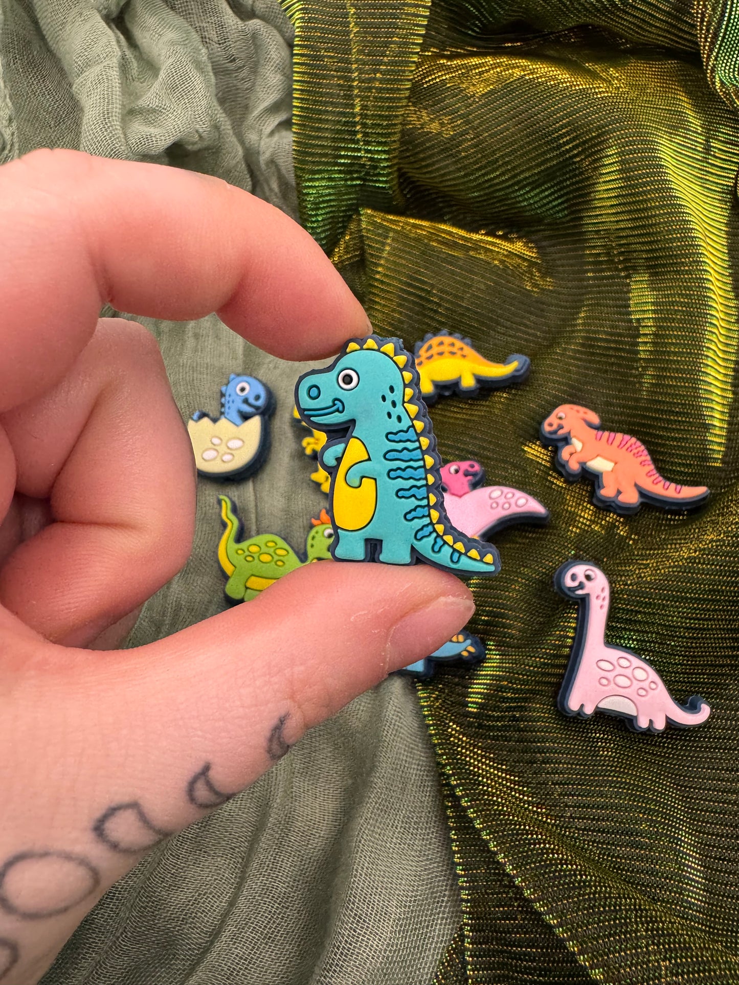 Dinosaur crochet hook