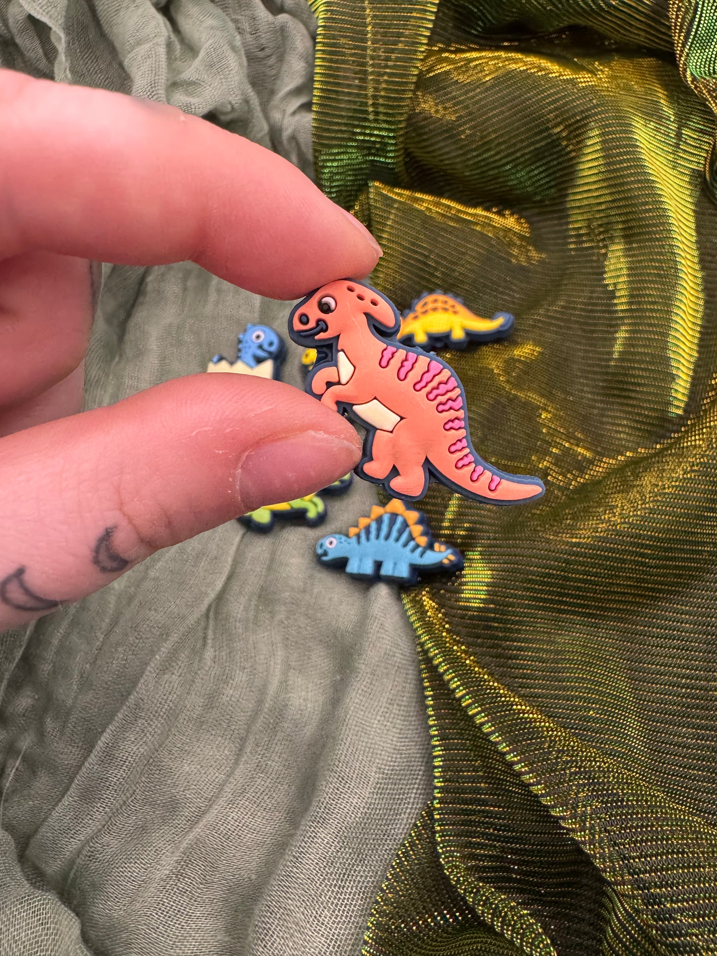 Dinosaur crochet hook