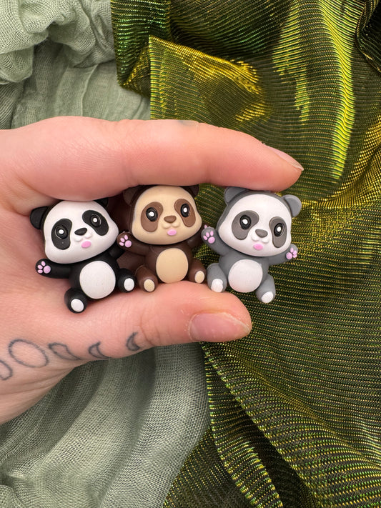 Panda bear 3D crochet hook