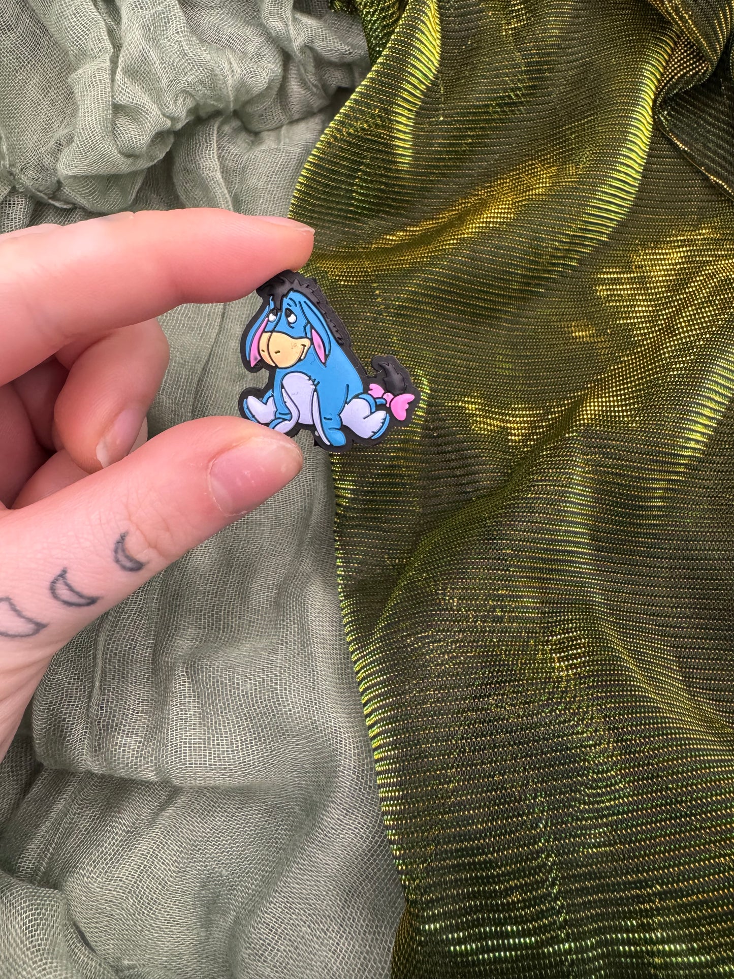 Sad blue donkey crochet hook