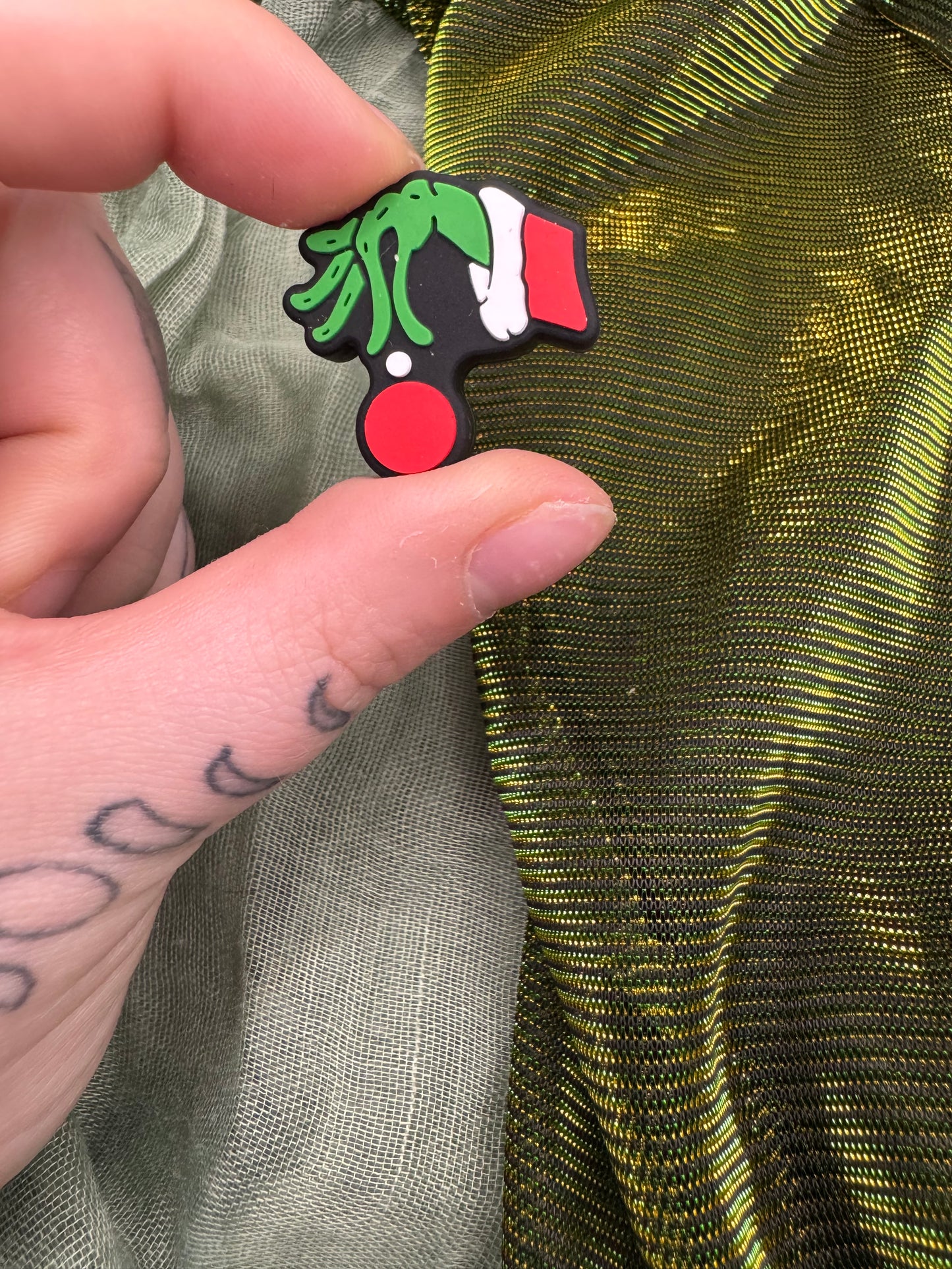 Green meanie hand crochet hook