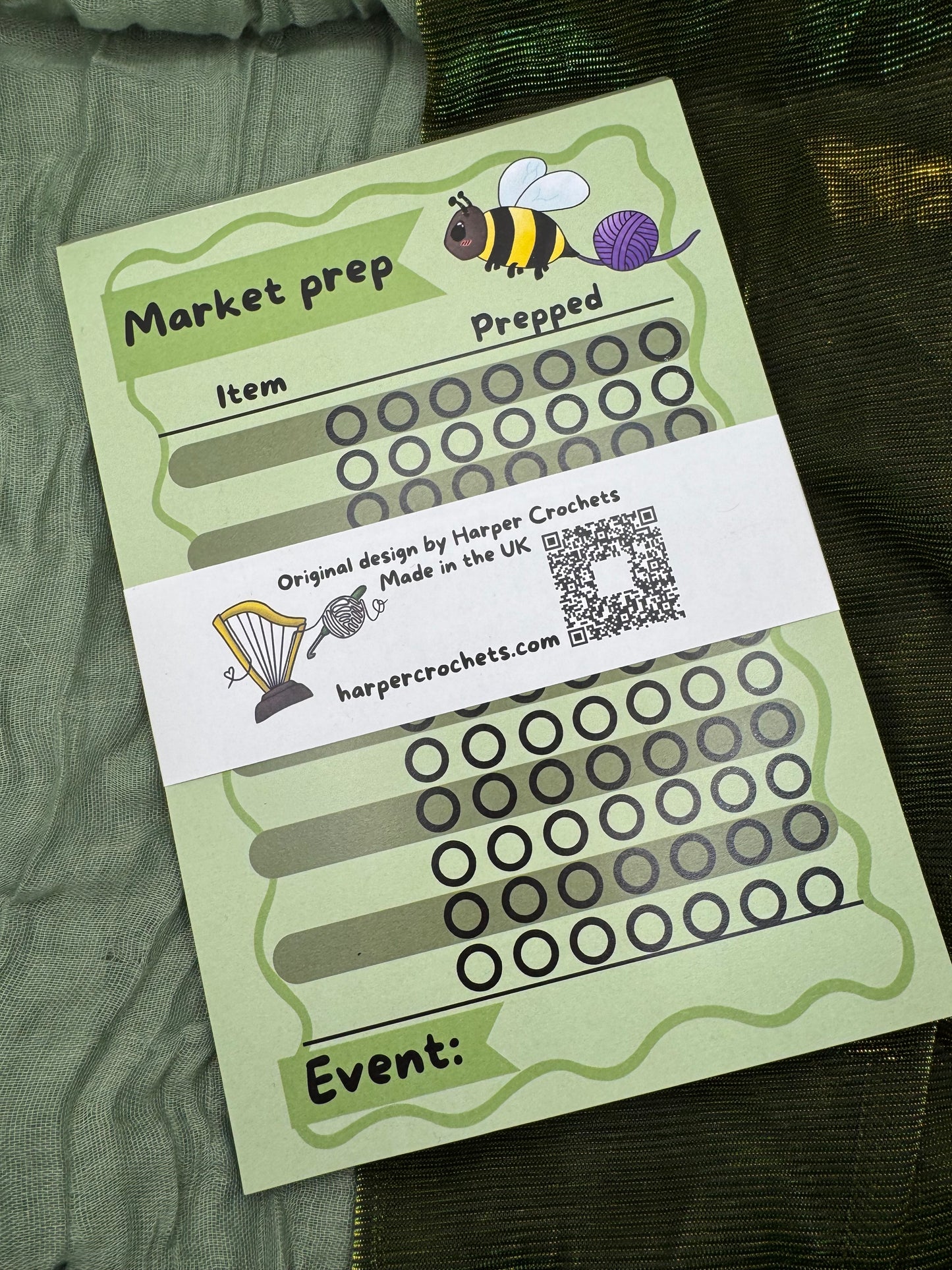 Market prep planner A5 notepad