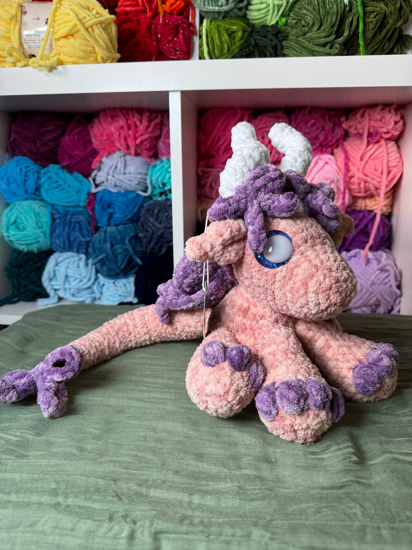 Coquette dragon plushie pre-made