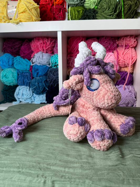 Coquette dragon plushie pre-made