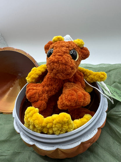 Baby dragon in an egg plushie pre-made