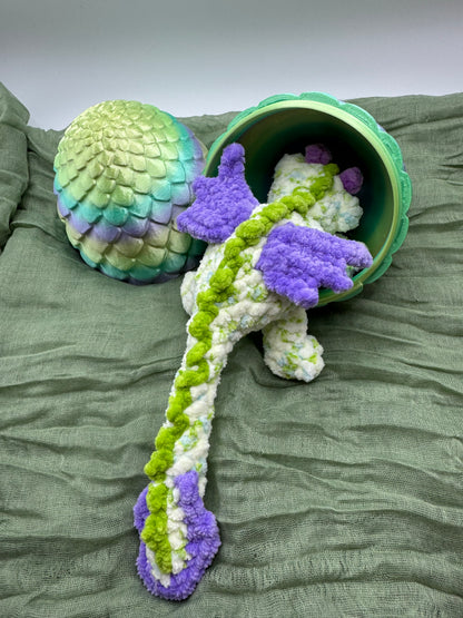 Baby dragon in an egg plushie pre-made