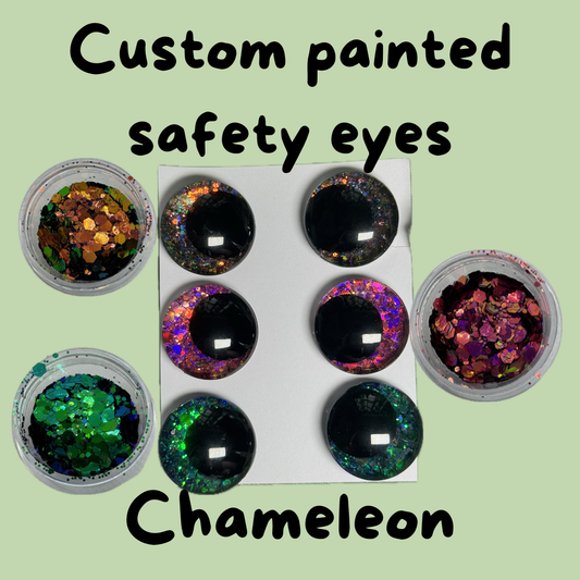 Chameleon hand painted safety eyes 20-35mm