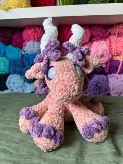 Coquette dragon plushie pre-made