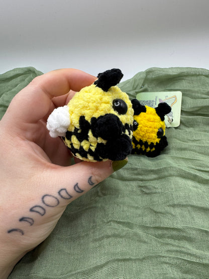 Small bee plushie made to order crochet