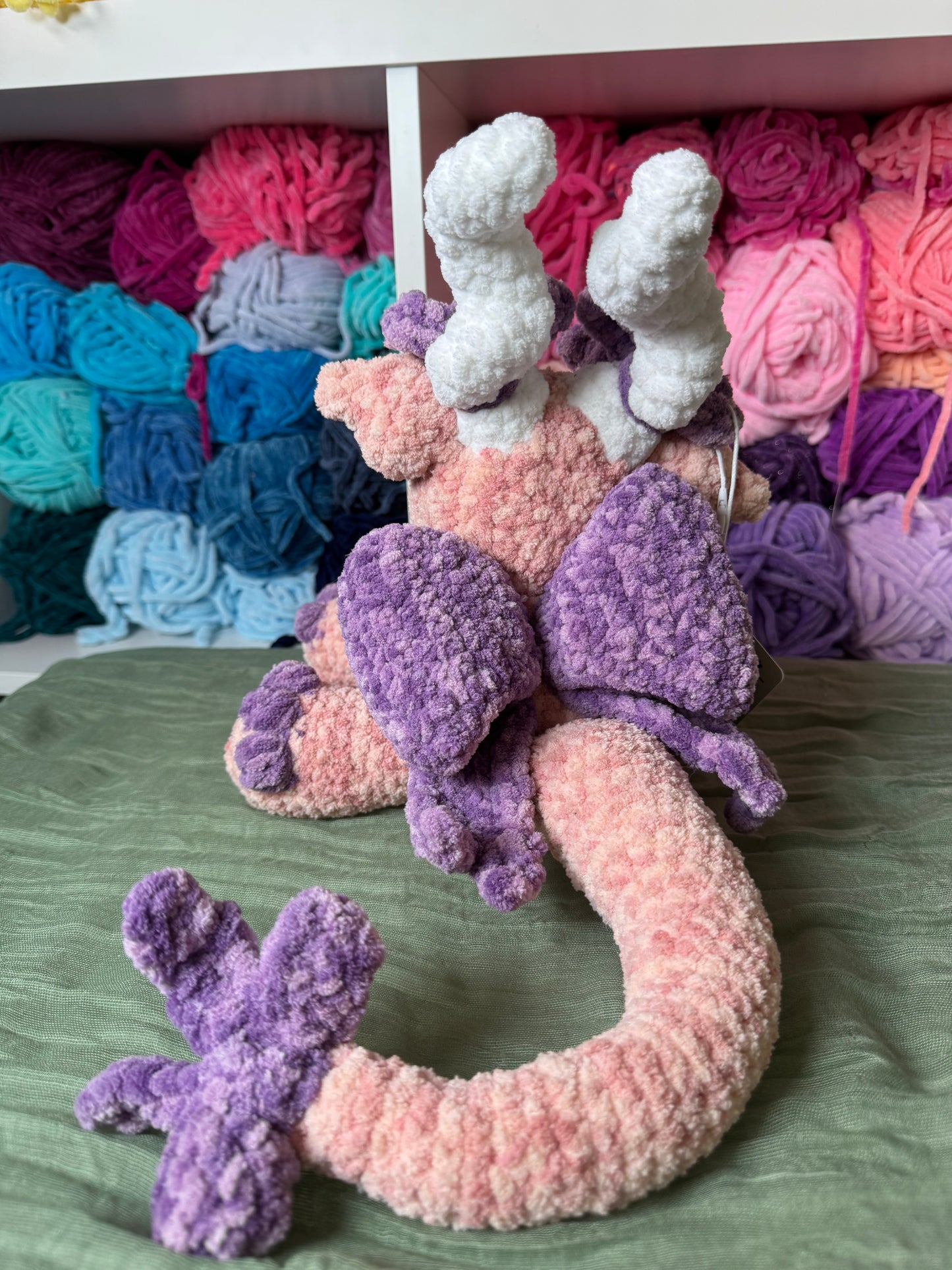 Coquette dragon plushie pre-made