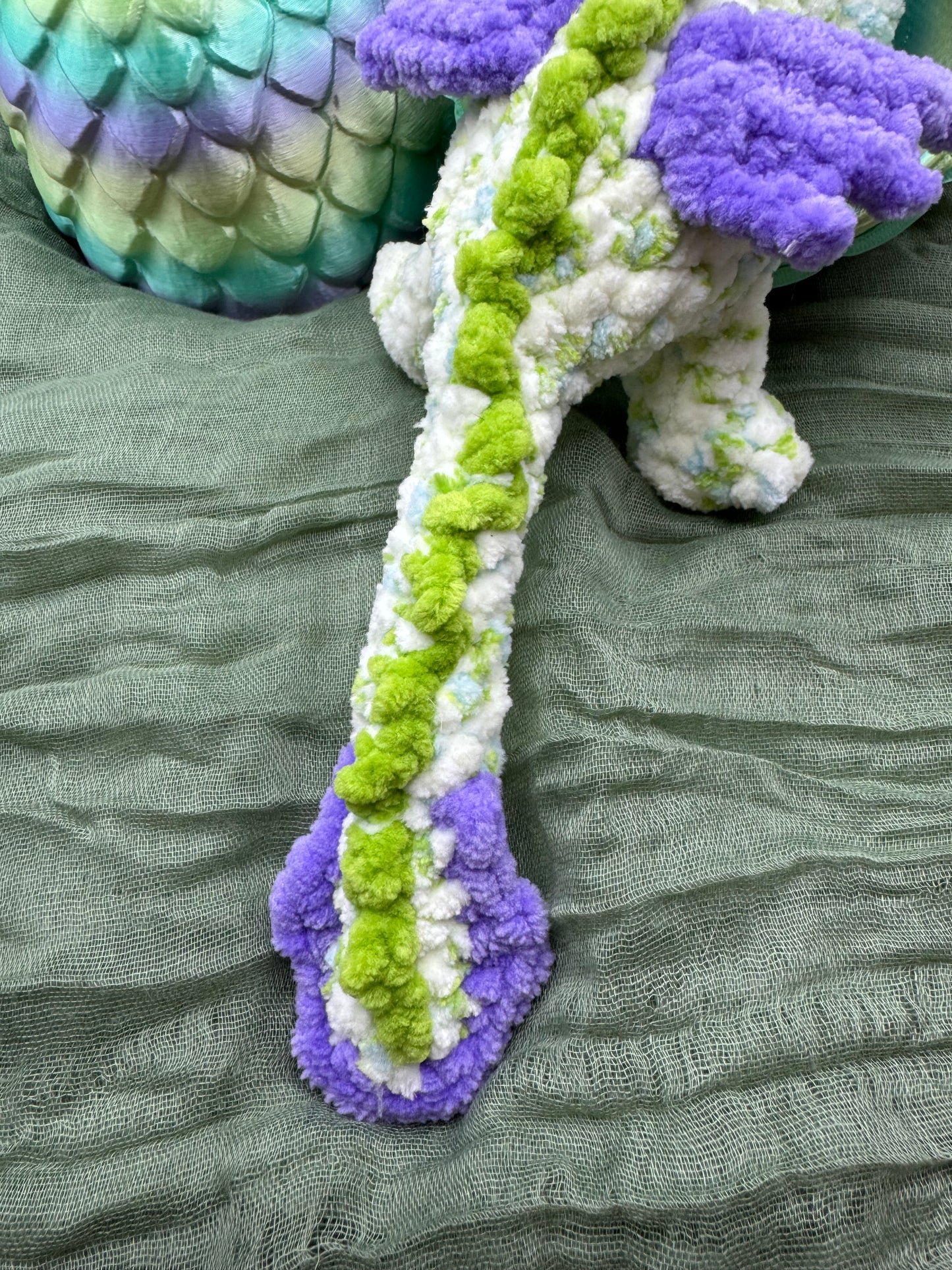 Baby dragon in an egg plushie pre-made