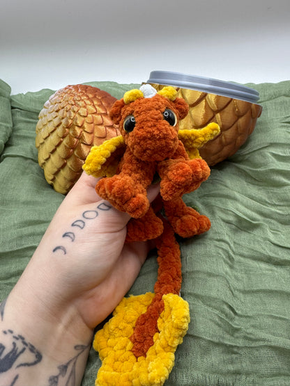 Baby dragon in an egg plushie pre-made