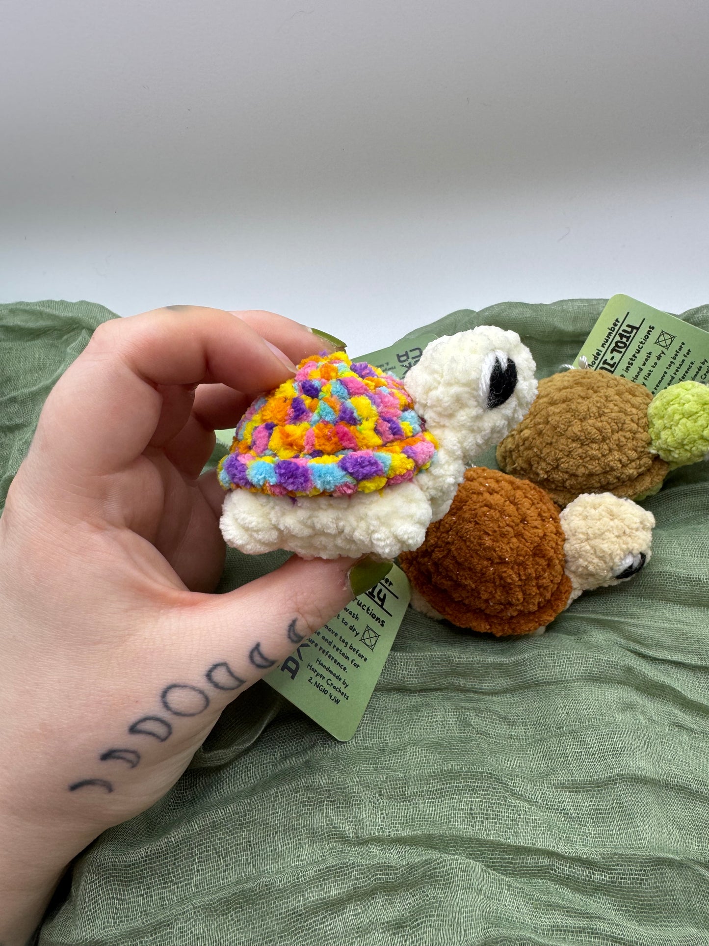 Turtle mini plushie pre-made