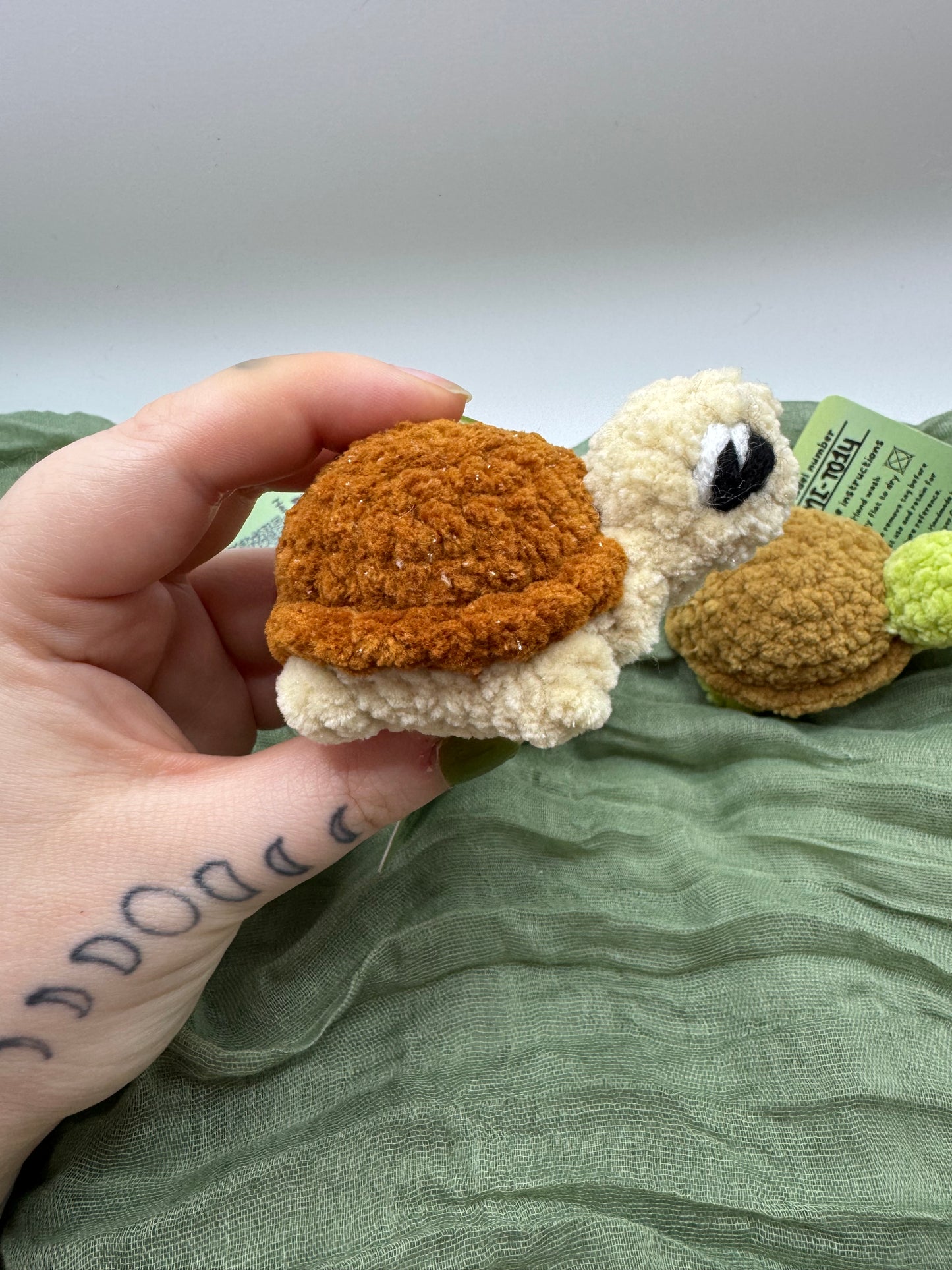 Turtle mini plushie pre-made