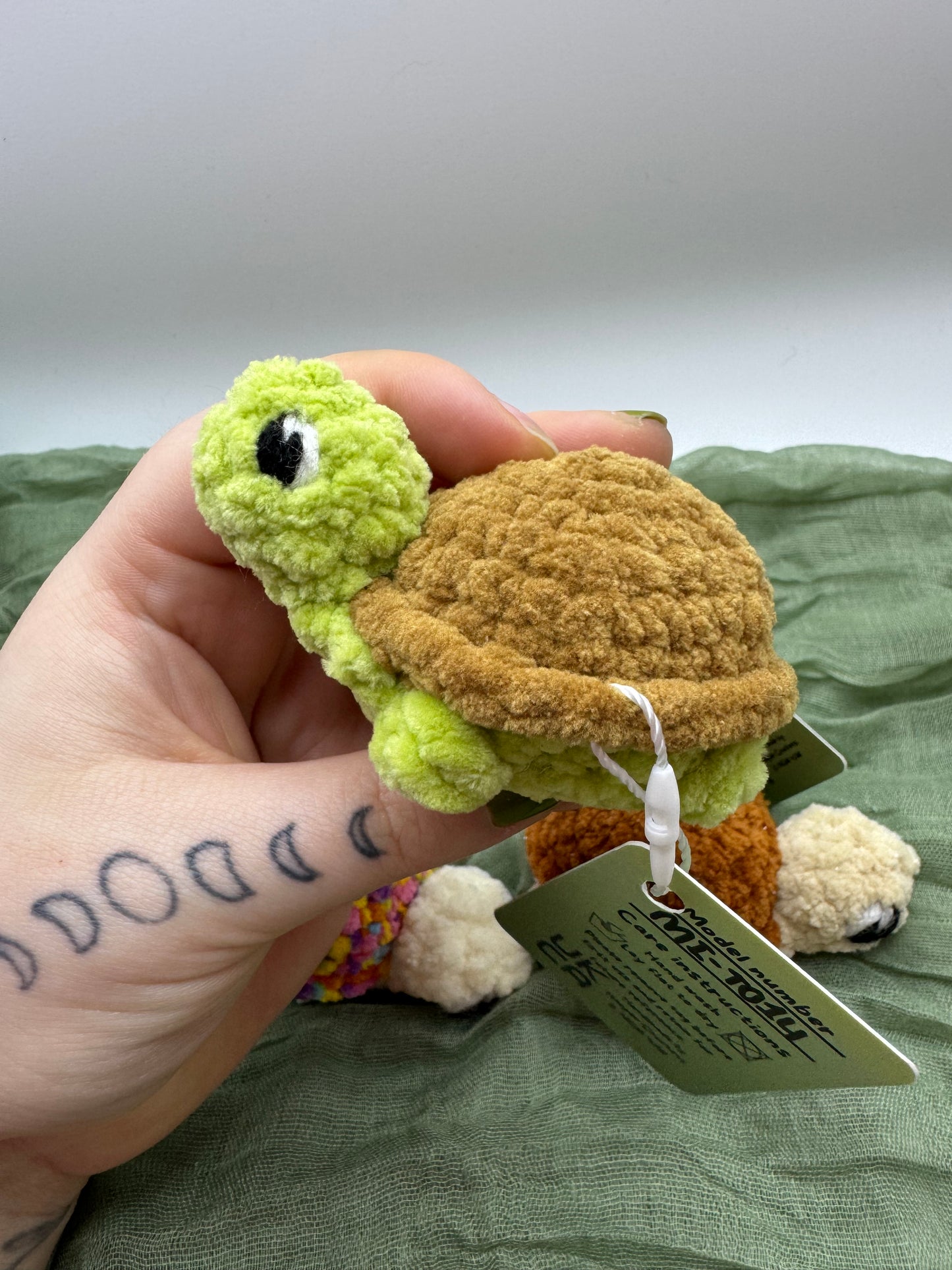 Turtle mini plushie pre-made