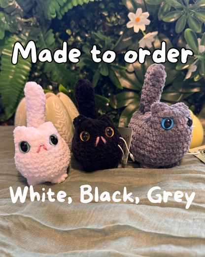 Cat plushie made to order crochet