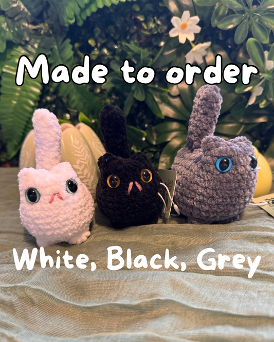 Cat plushie made to order crochet