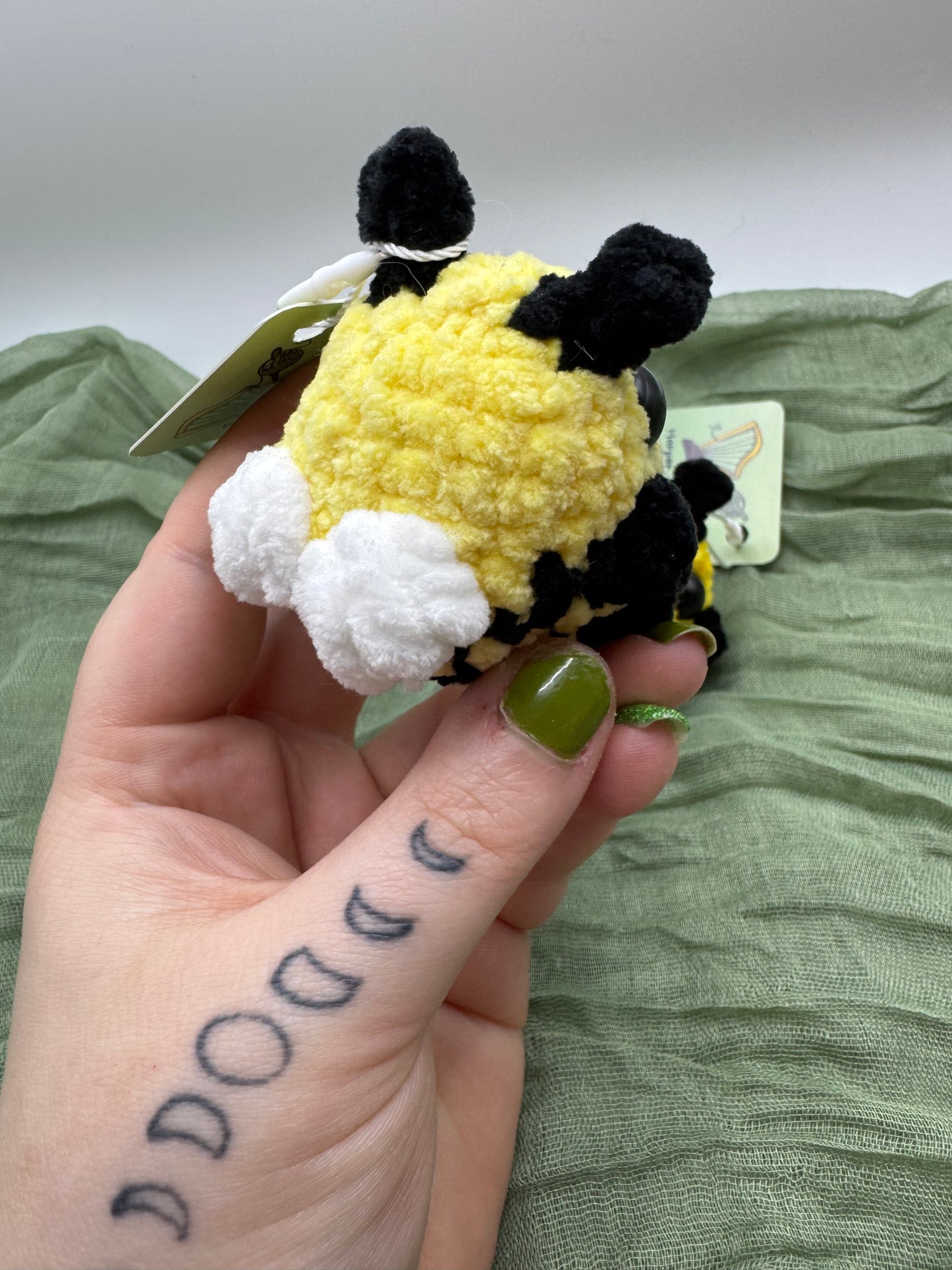 Small bee plushie made to order crochet