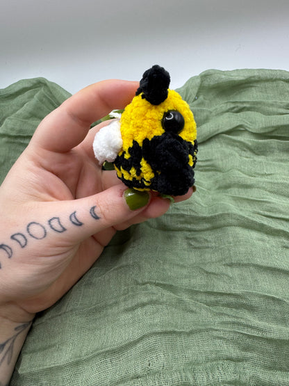 Small bee plushie made to order crochet