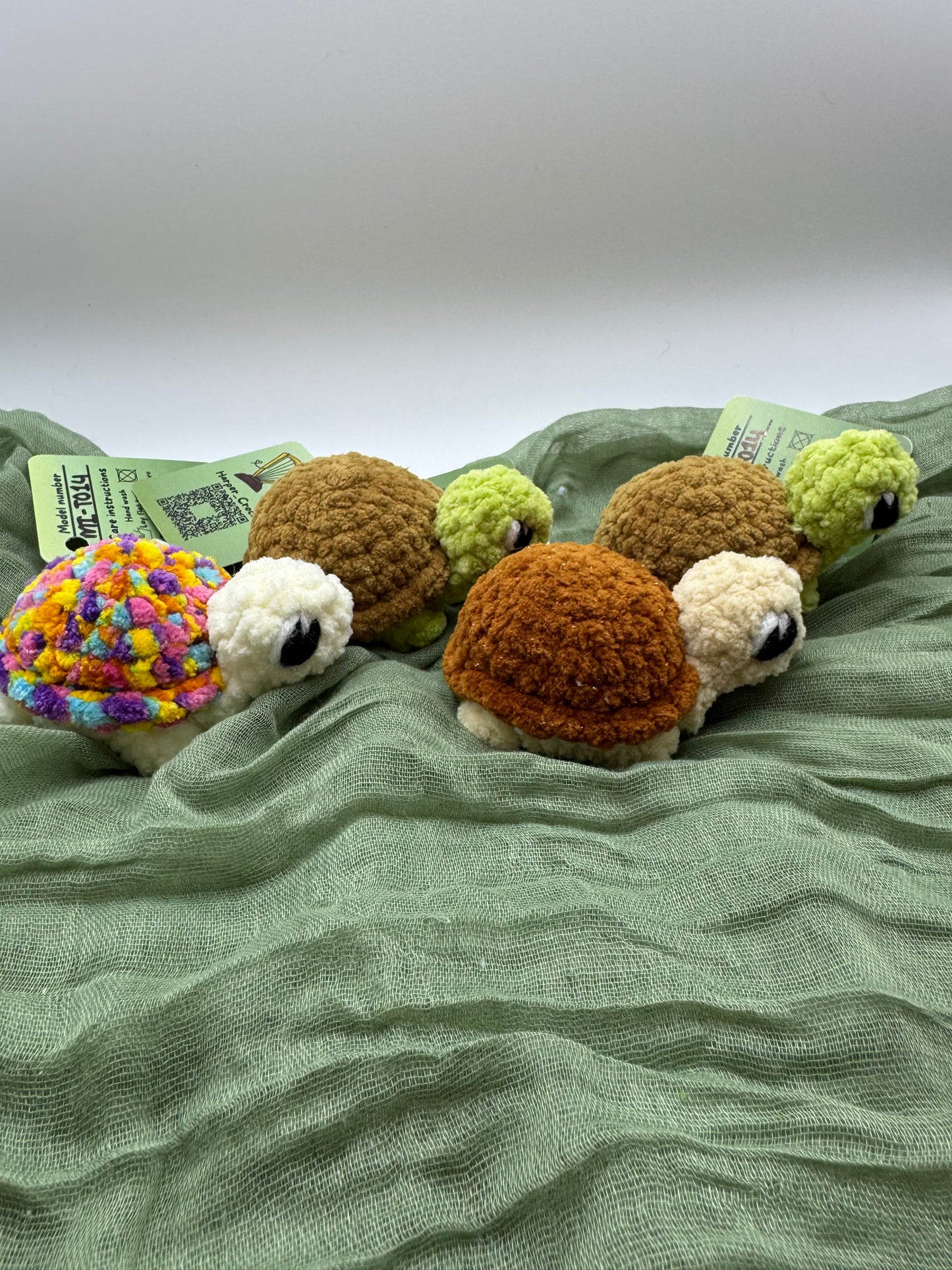 Turtle mini plushie pre-made