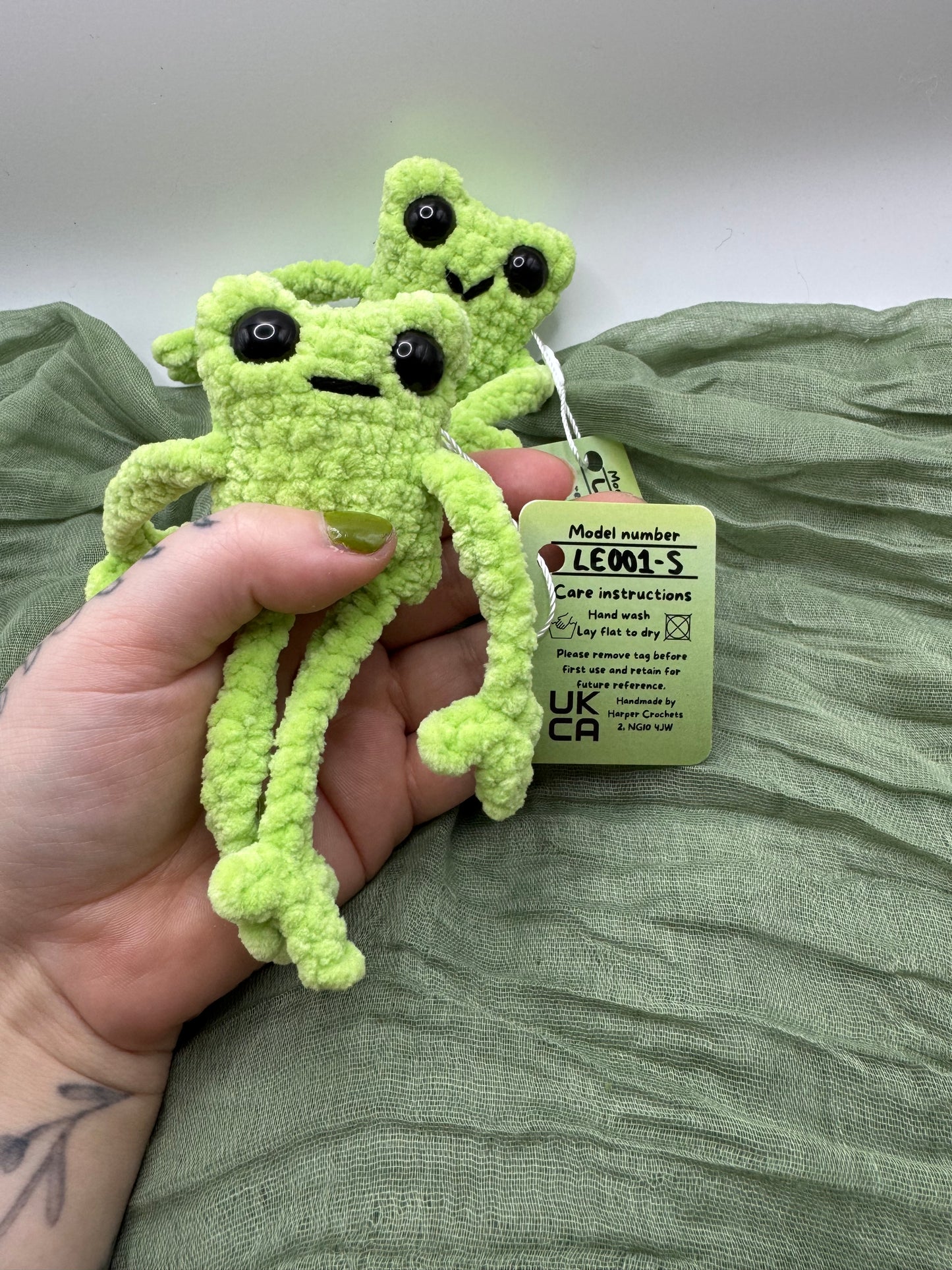 Leggy frog made to order crochet
