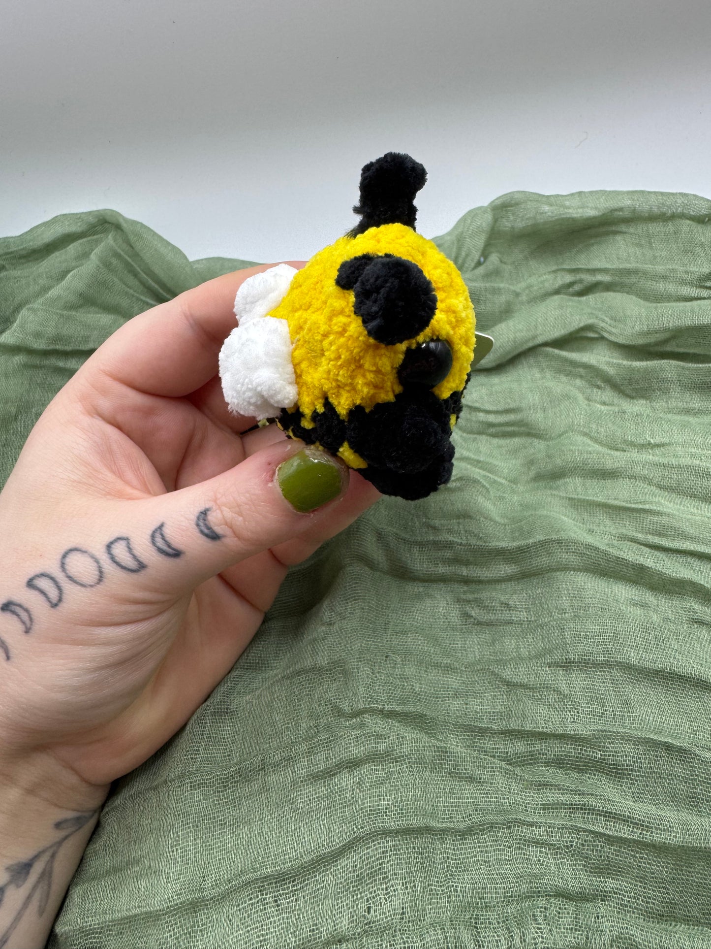 Small bee plushie made to order crochet