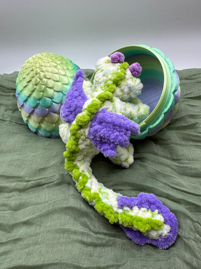 Baby dragon in an egg plushie pre-made