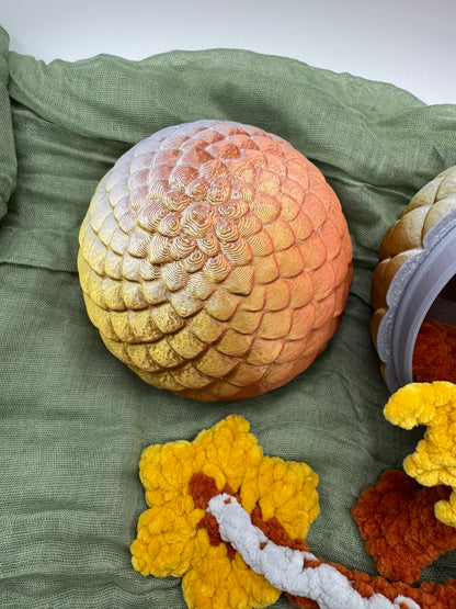 Baby dragon in an egg plushie pre-made