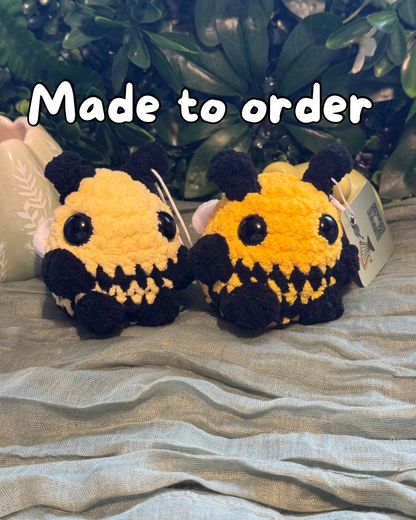 Large bee plushie made to order crochet