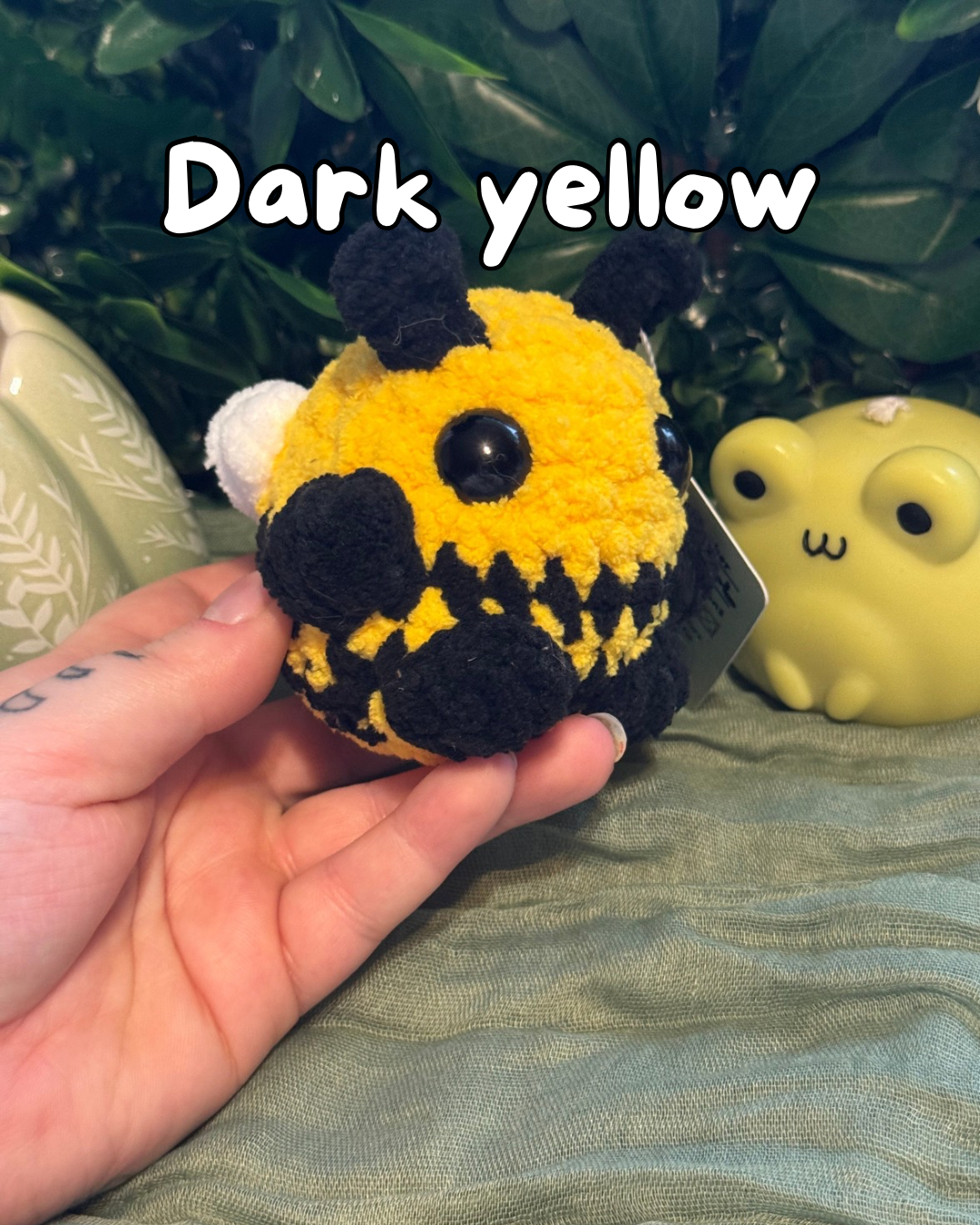 Large bee plushie made to order crochet