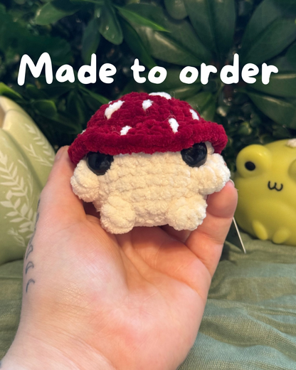 Mushroom plushie made to order crochet