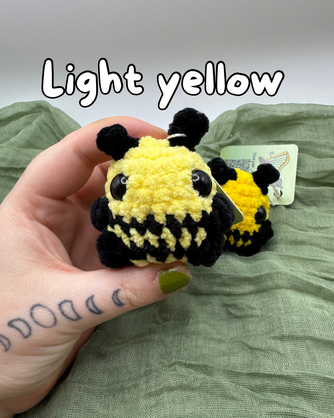 Small bee plushie made to order crochet