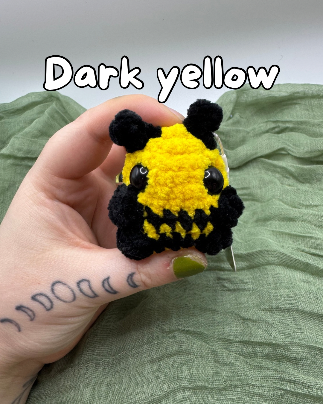 Small bee plushie made to order crochet