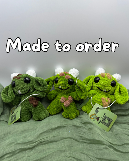 Goblin plushie made to order crochet