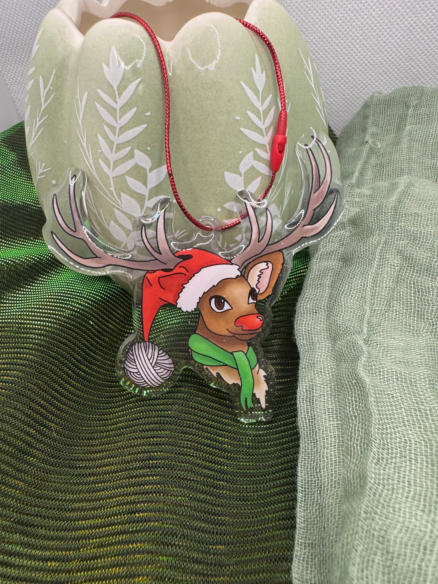 Reindeer acrylic tree ornament