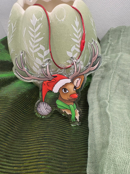 Reindeer acrylic tree ornament
