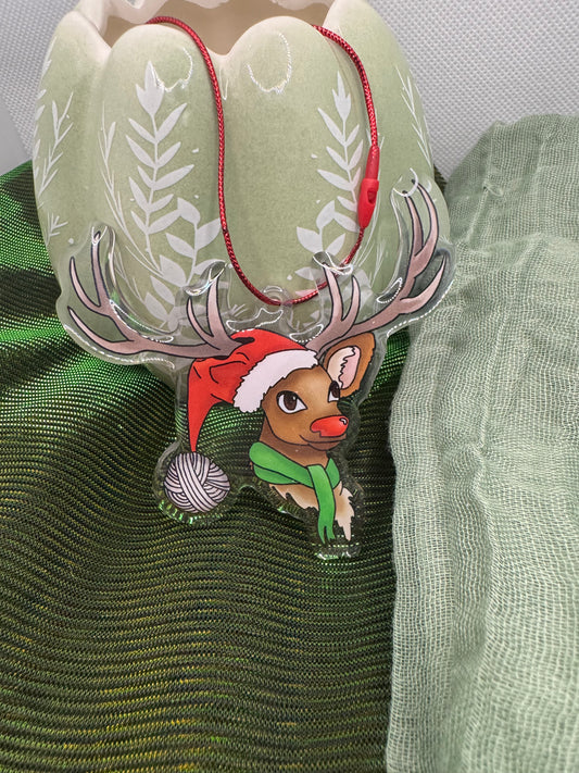 Reindeer acrylic tree ornament