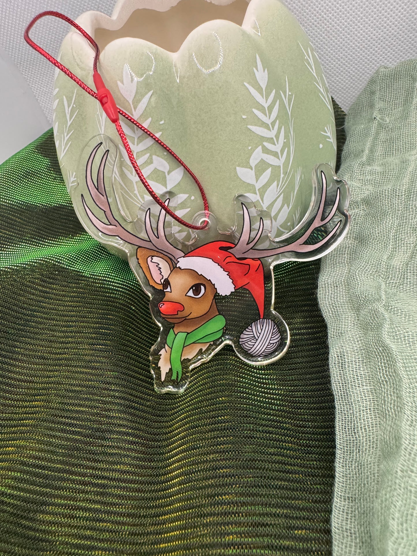 Reindeer acrylic tree ornament