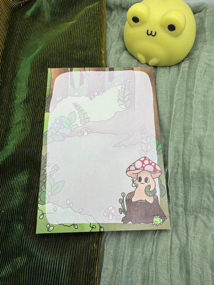 Mushroom woodland A6 notepad